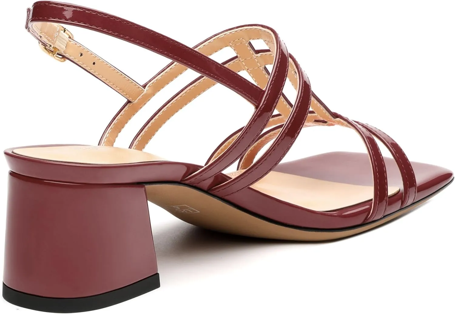 Women's Low Heels Strappy Sandals Square Open Toe Ankle Strap Low HeeL Sandals Comfort Dress Party Wedding Shoes 2"