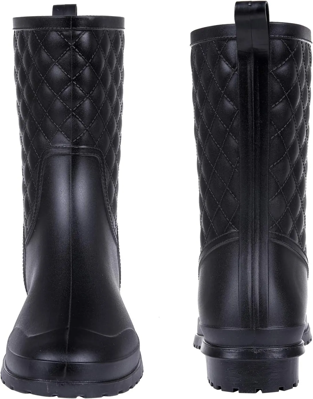 Women's Mid Calf Rain Boots Waterproof Lightweight Garden Shoes