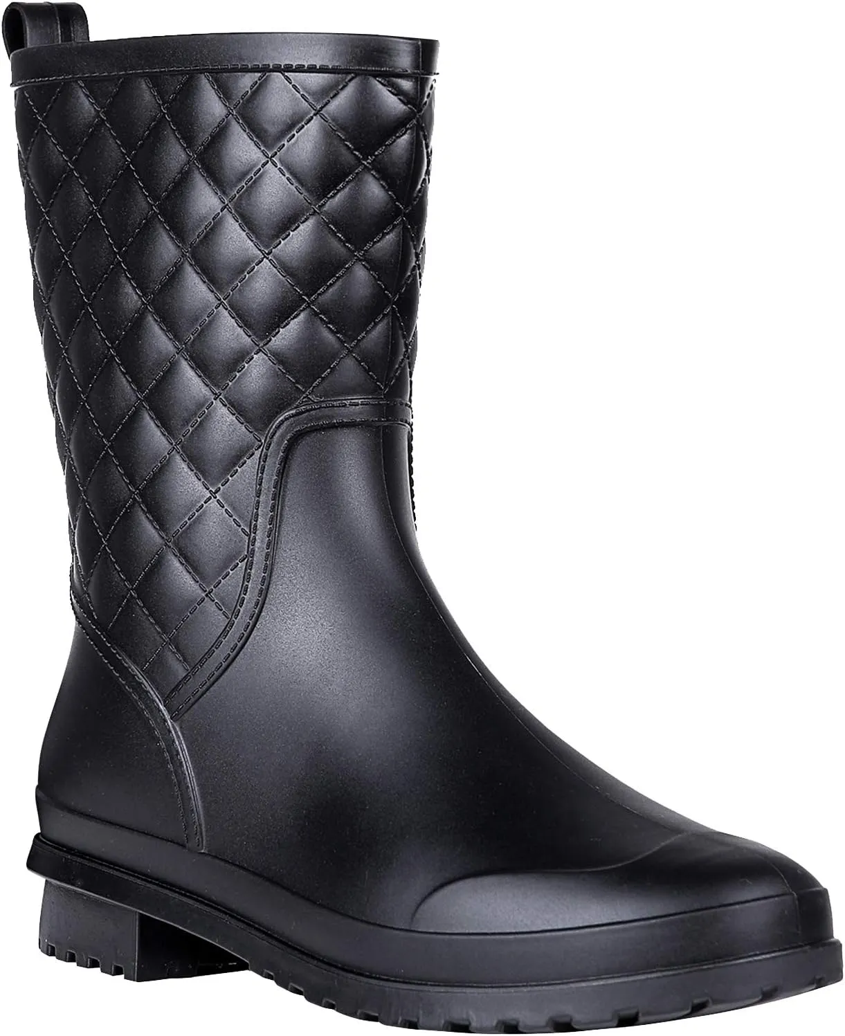 Women's Mid Calf Rain Boots Waterproof Lightweight Garden Shoes