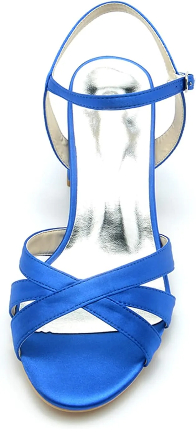 Women's Open Toe Mules Sandals Flip Flops Slip On Chunky Block High Heel Fashion Wedding Dress Slipper Slide