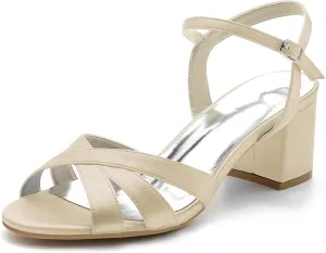 Women's Open Toe Mules Sandals Flip Flops Slip On Chunky Block High Heel Fashion Wedding Dress Slipper Slide