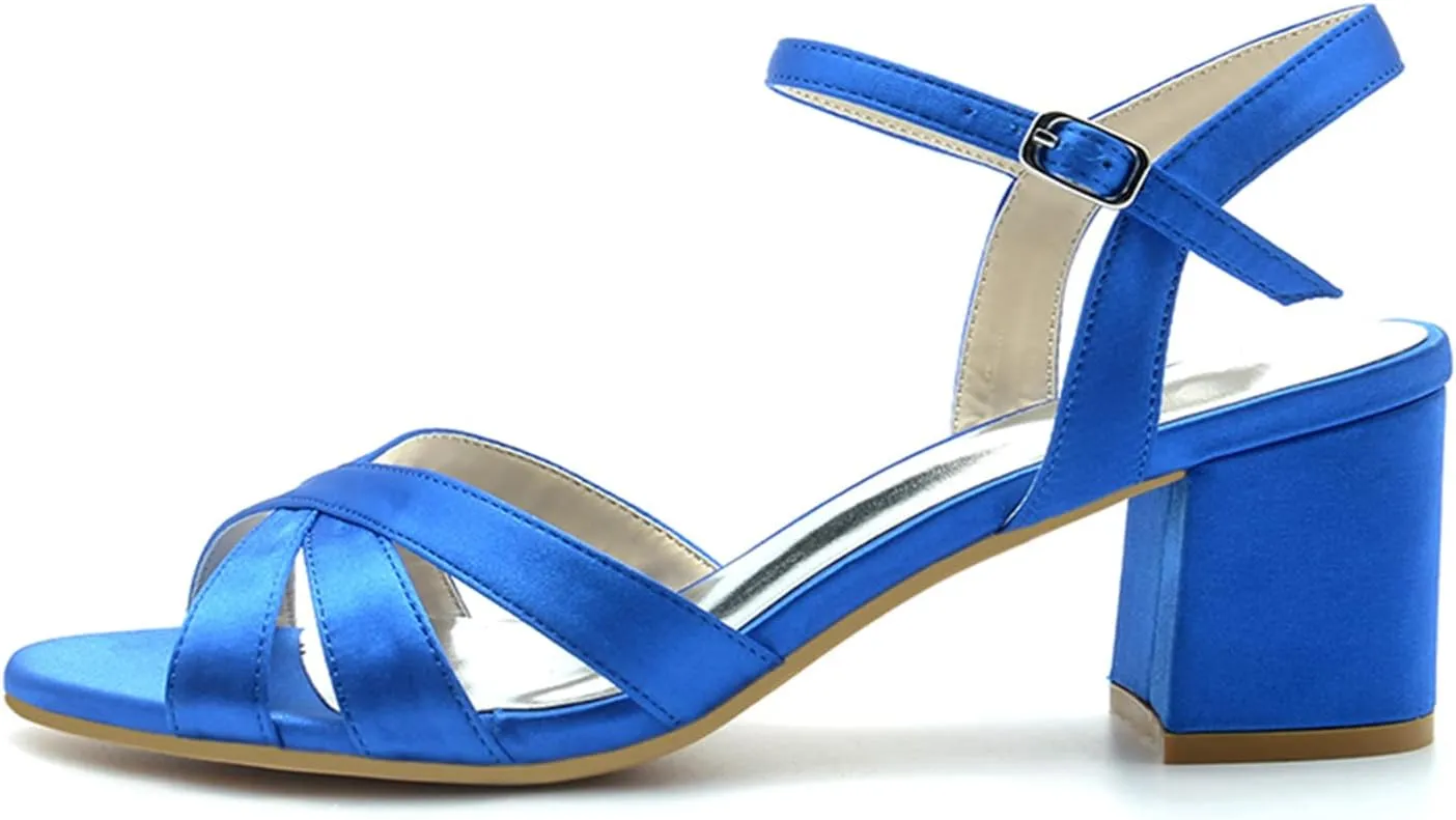 Women's Open Toe Mules Sandals Flip Flops Slip On Chunky Block High Heel Fashion Wedding Dress Slipper Slide