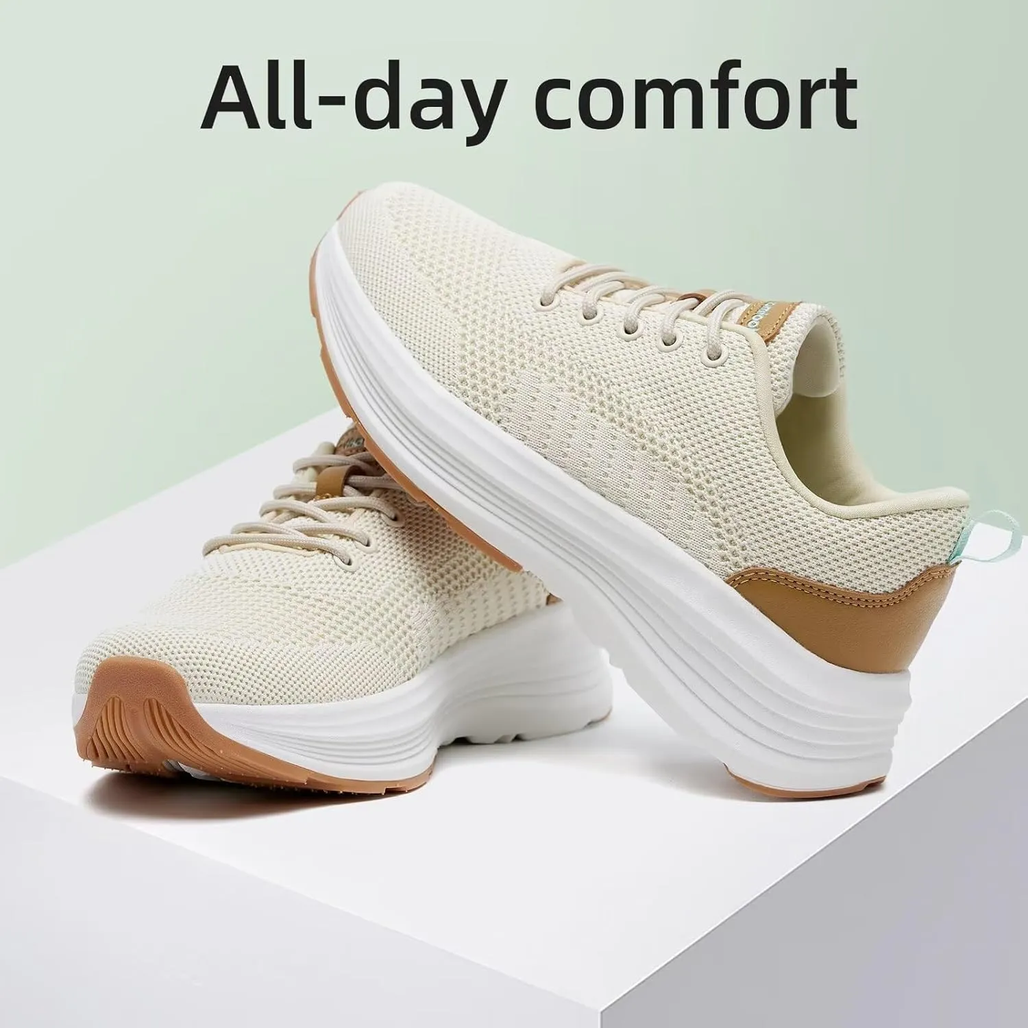 Women's Orthopedic Fashion Sneakers with Arch Support: Comfortable Cushion Flat Feet Shoes for Plantar Fasciitis, Orthotic Supportive Casual Thick Sole Sneakers for Ankle and Foot Pain Relief