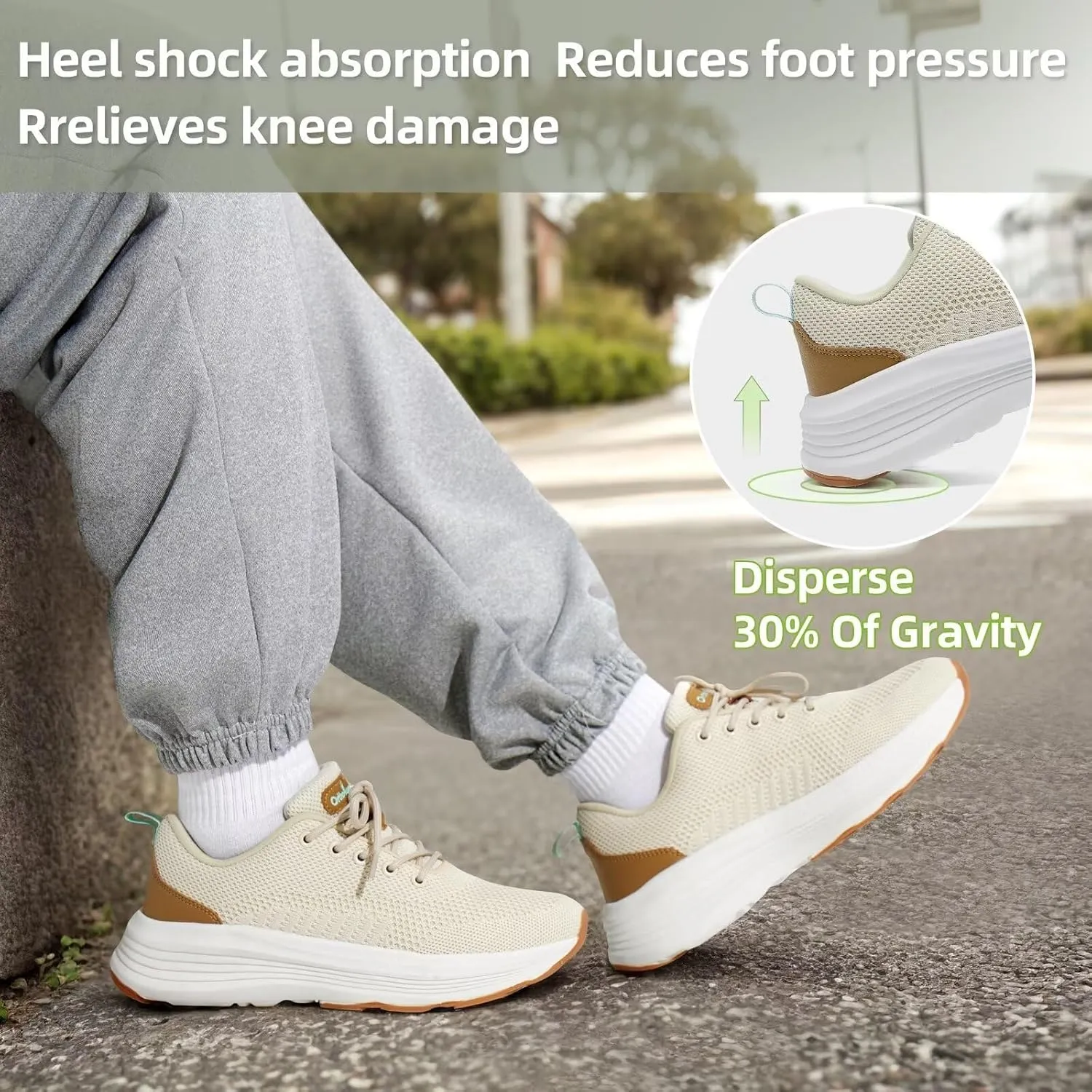 Women's Orthopedic Fashion Sneakers with Arch Support: Comfortable Cushion Flat Feet Shoes for Plantar Fasciitis, Orthotic Supportive Casual Thick Sole Sneakers for Ankle and Foot Pain Relief