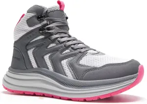 Women's Orthopedic Mid Trekking Hiking Boots: Comfortable Plantar Fasciitis Ankle Support Workout Walking Running Shoes, Orthotic Work Sport Cross Training Trail Sneakers for Feet and Heel Pain Relief