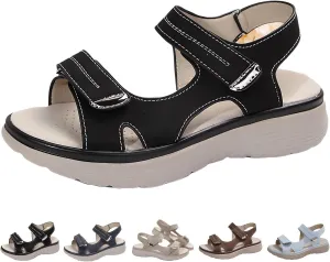 Women's Orthopedic Sport Sandals Shoes with Soft Cushion Foam Comfortable Walking Sandal Arch Support Wide Fit Dress Comfy Orthotic Recovery Athletic Travel Summer Sandal Dressy Back Strap