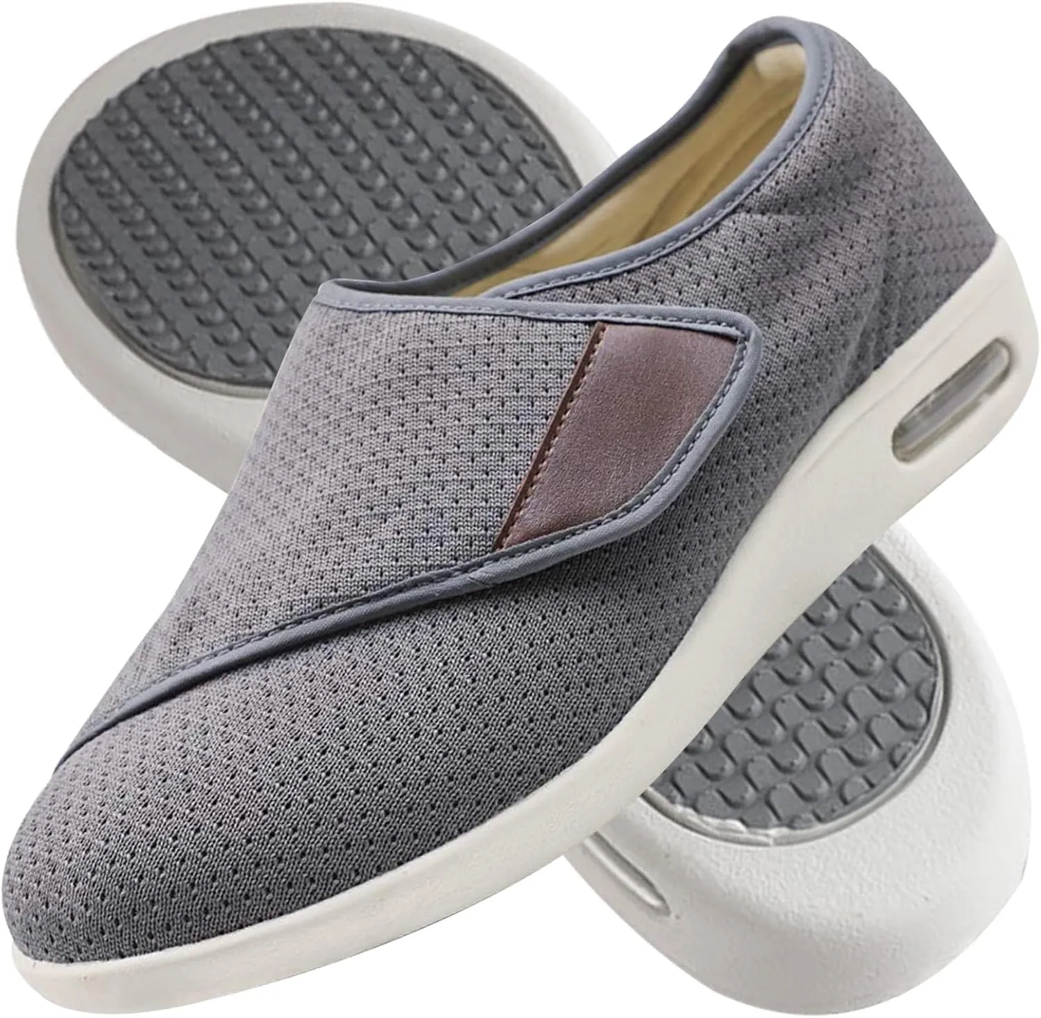 Womens Slip On Casual Shoes Diabetic Sandals Men Extra Wide Width Walking Sandals with Arch Support Comfortable Lightweight Sandals with Adjustable Straps for Plantar Fasciitis