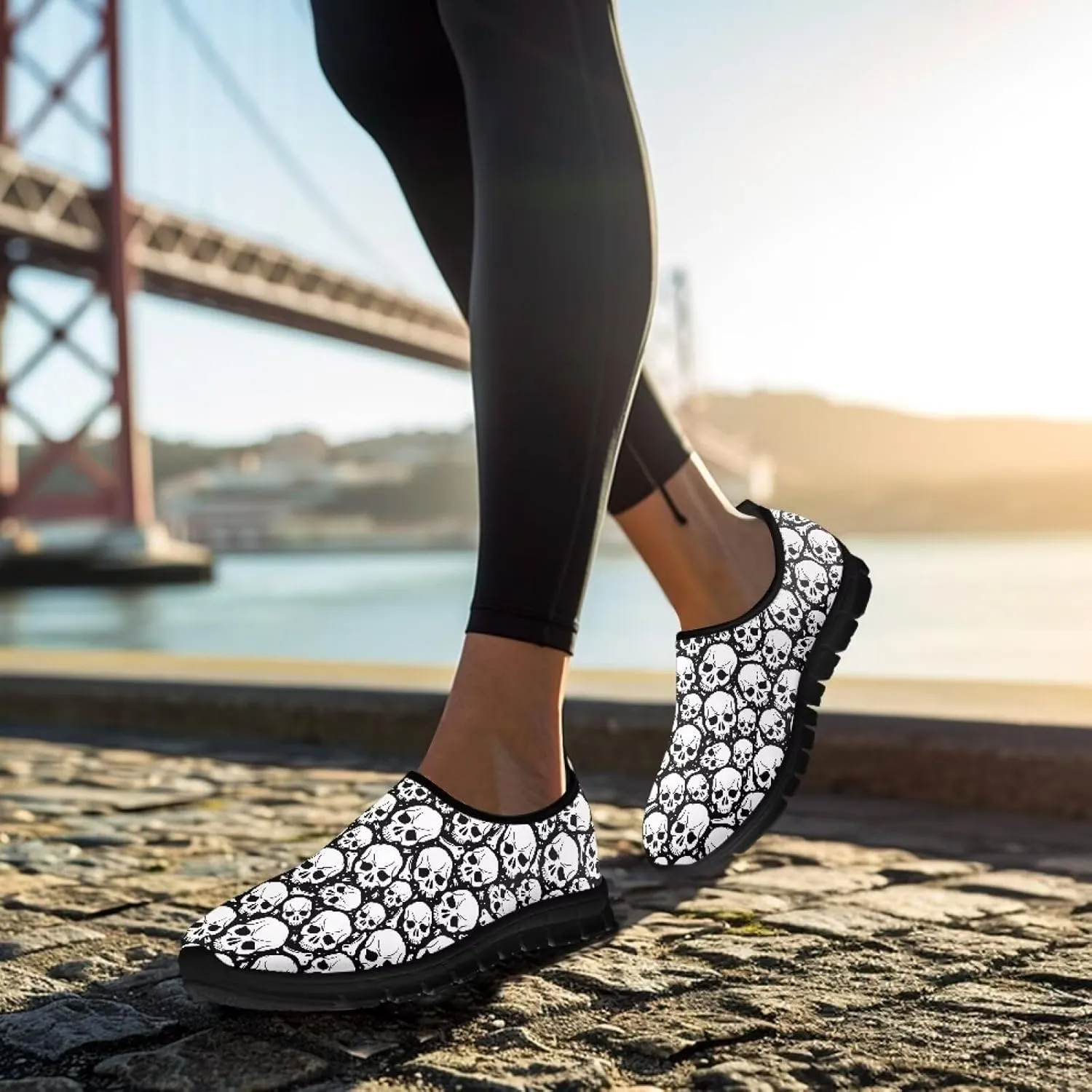 Women's Sneakers Casual Low Top Walking Sneaker Flat Outdoor Breathable Slip On Soft Holiday Shoes for Women