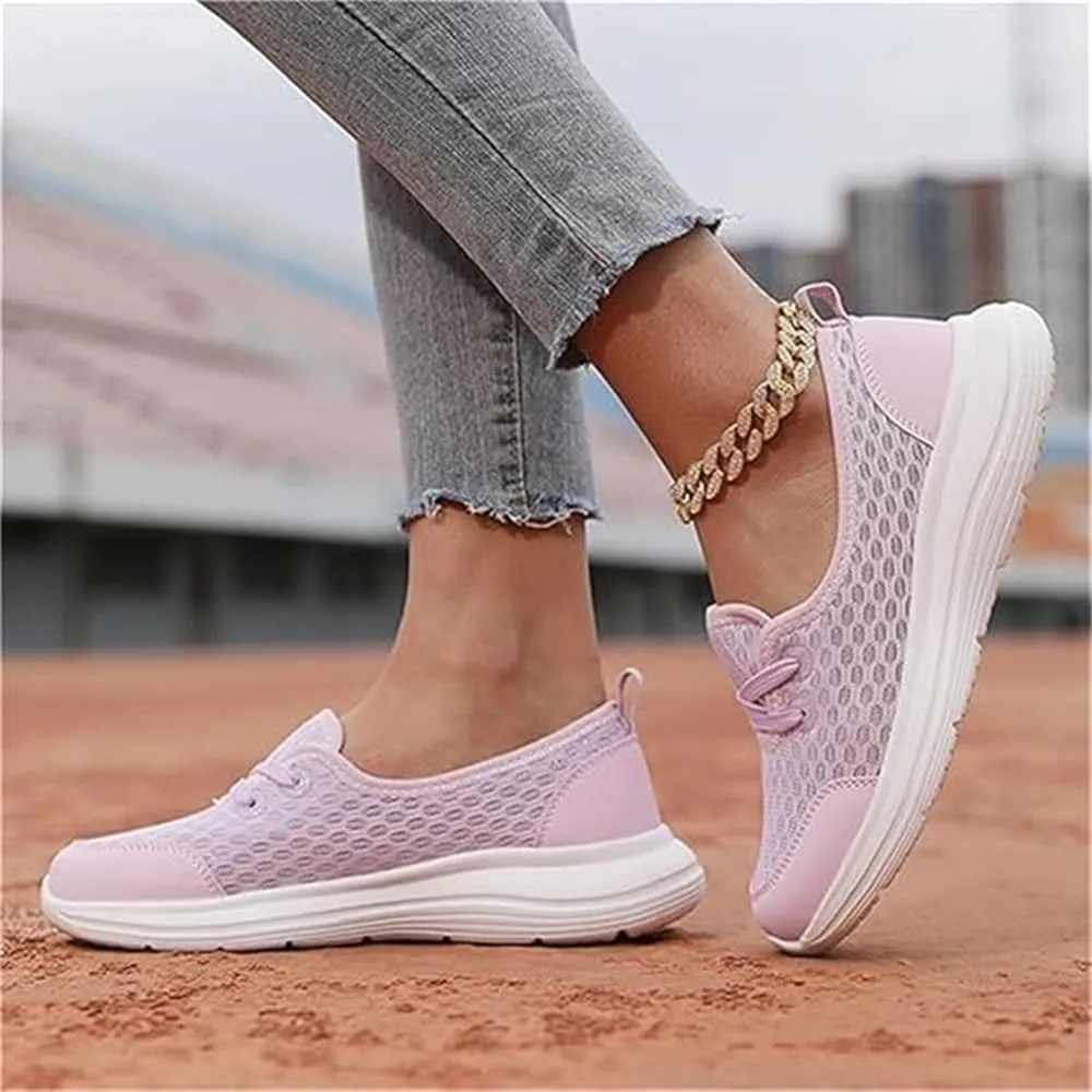 Women's Soft Sole Mesh Comfort Orthopedic Shoes, Low-top Flat Arch Support Walking Shoes, Slip-On Non-Slip Flat Sneakers