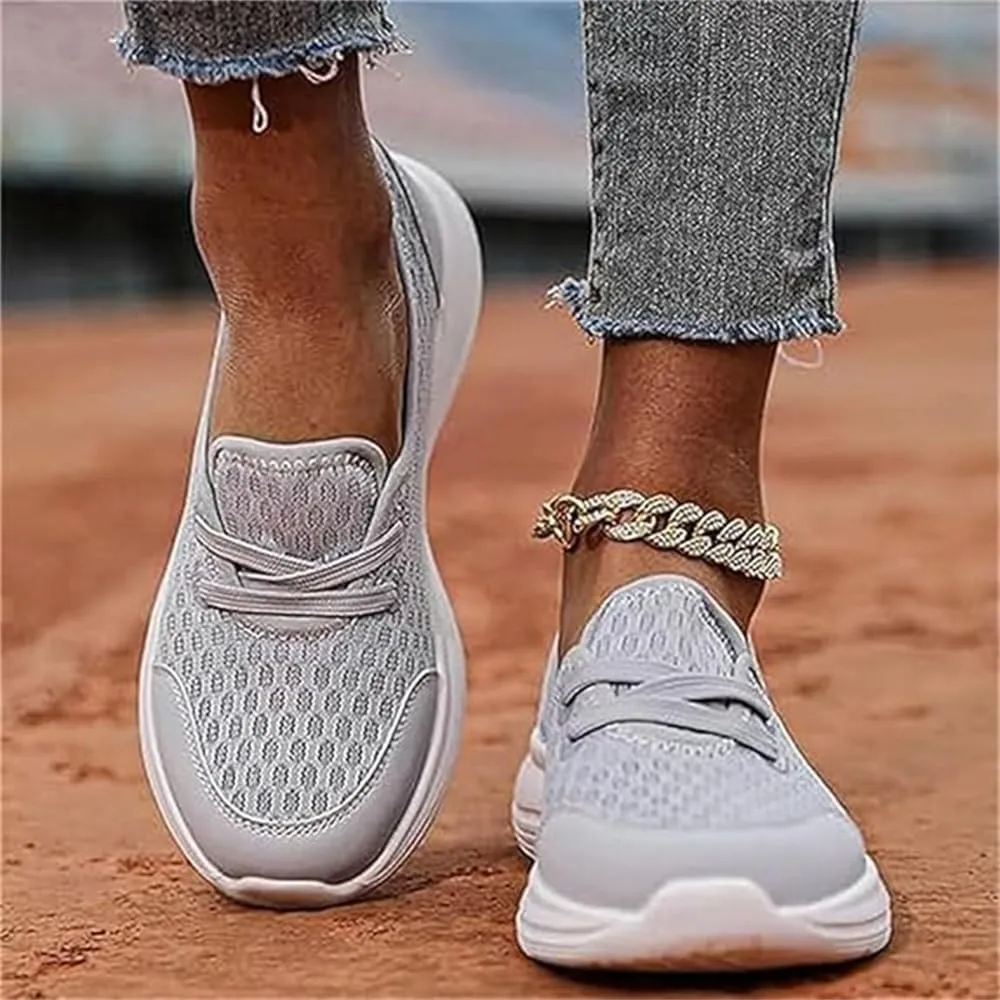 Women's Soft Sole Mesh Comfort Orthopedic Shoes, Low-top Flat Arch Support Walking Shoes, Slip-On Non-Slip Flat Sneakers