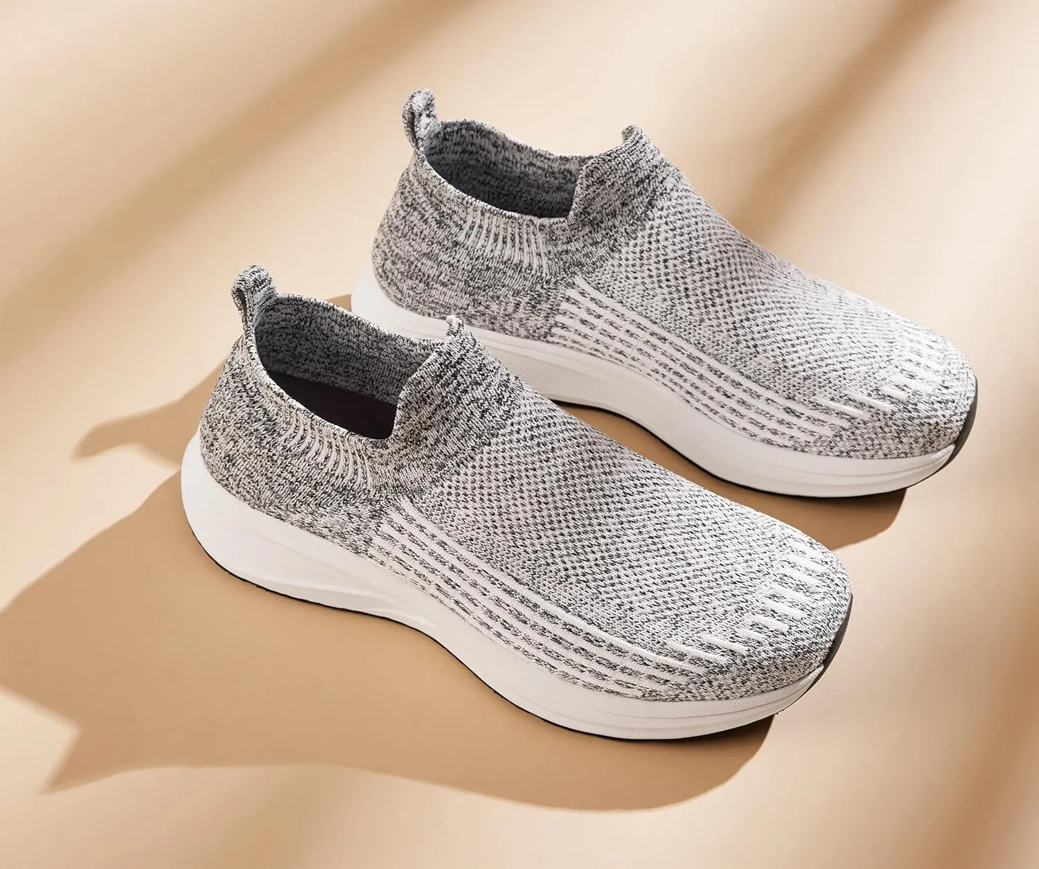 Women's Wide Slip On Walking Shoes Non-Slip Socks Shoe Lightweight Breathable Mesh Sneakers for Everyday Comfort & Style | Perfect for Work Travel