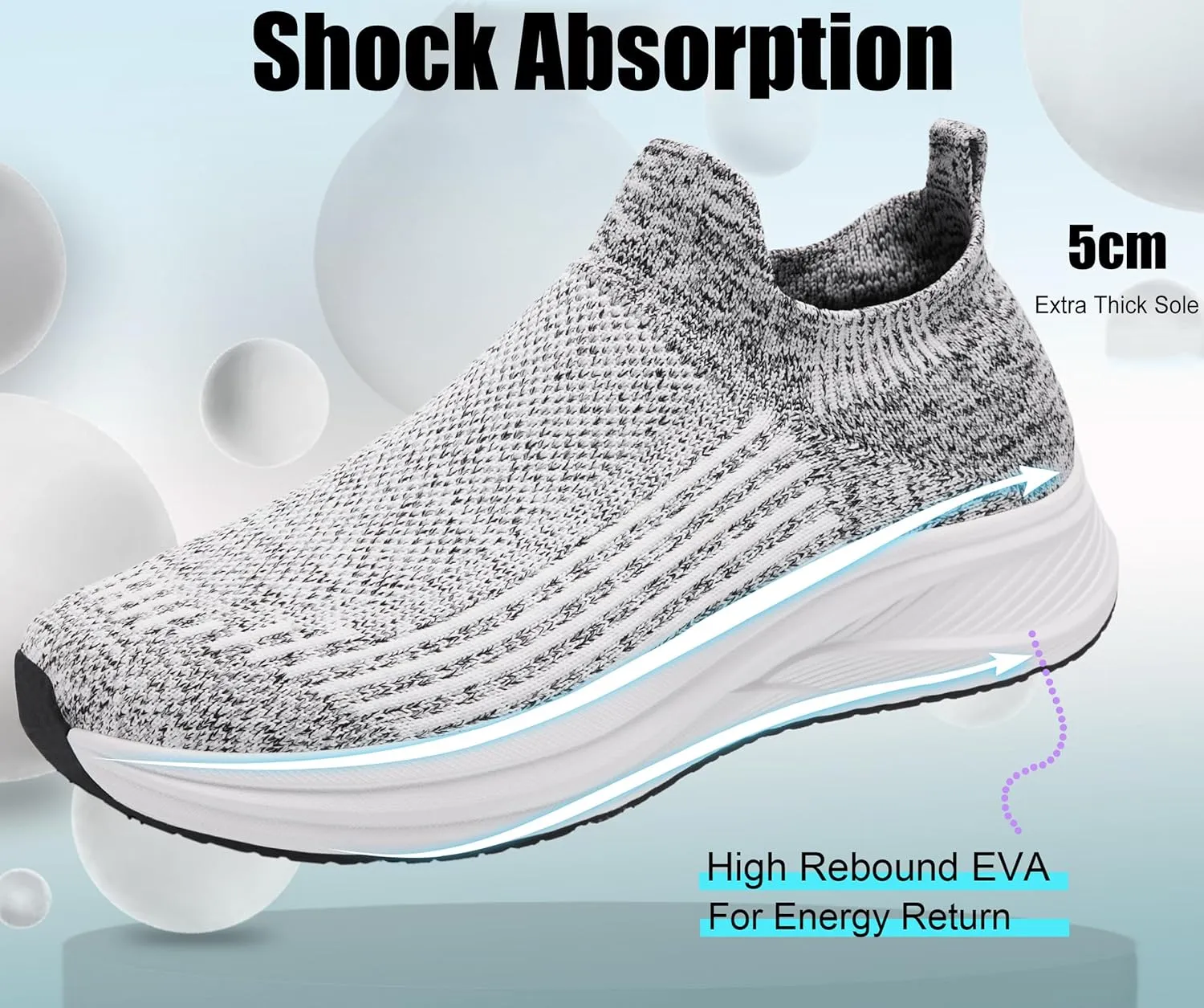 Women's Wide Slip On Walking Shoes Non-Slip Socks Shoe Lightweight Breathable Mesh Sneakers for Everyday Comfort & Style | Perfect for Work Travel