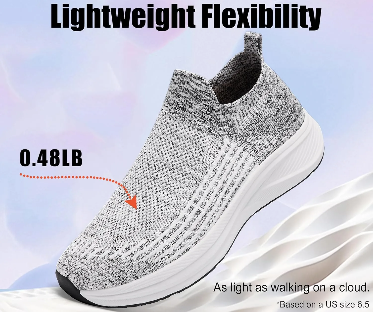 Women's Wide Slip On Walking Shoes Non-Slip Socks Shoe Lightweight Breathable Mesh Sneakers for Everyday Comfort & Style | Perfect for Work Travel