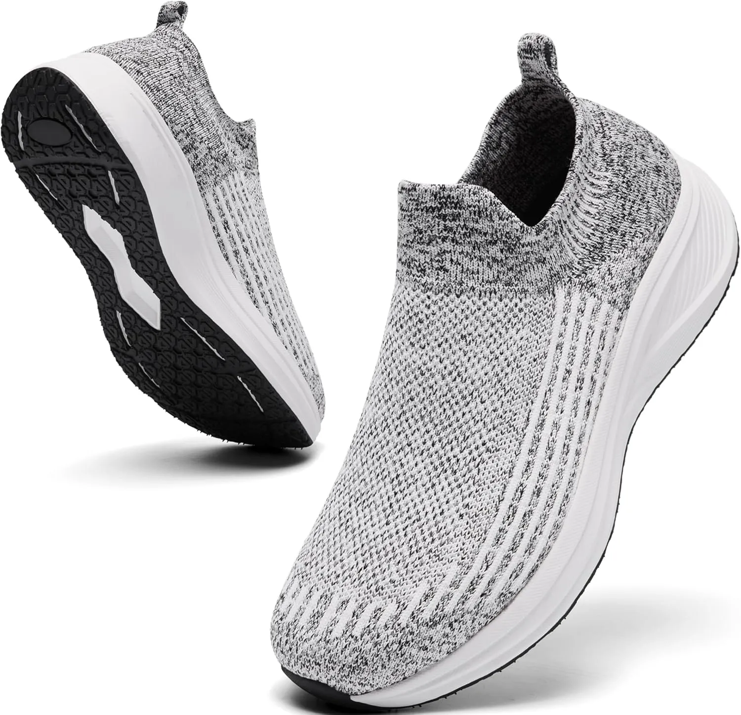 Women's Wide Slip On Walking Shoes Non-Slip Socks Shoe Lightweight Breathable Mesh Sneakers for Everyday Comfort & Style | Perfect for Work Travel