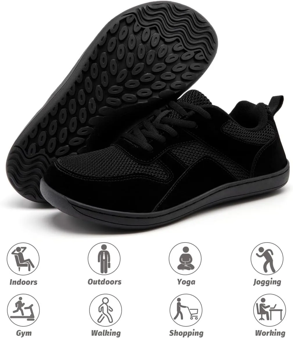 Women's Wide Toe Box Barefoot Sneakers Slip On Shoes Non Slip Running Sneakers Jogging Shoes