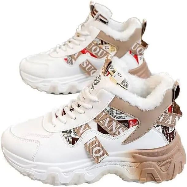 Womens Winter Trekking Snow Boots Water Resistant Shoes Anti-Slip Fully Fur Lined Casual Lightweight Hiking Boot
