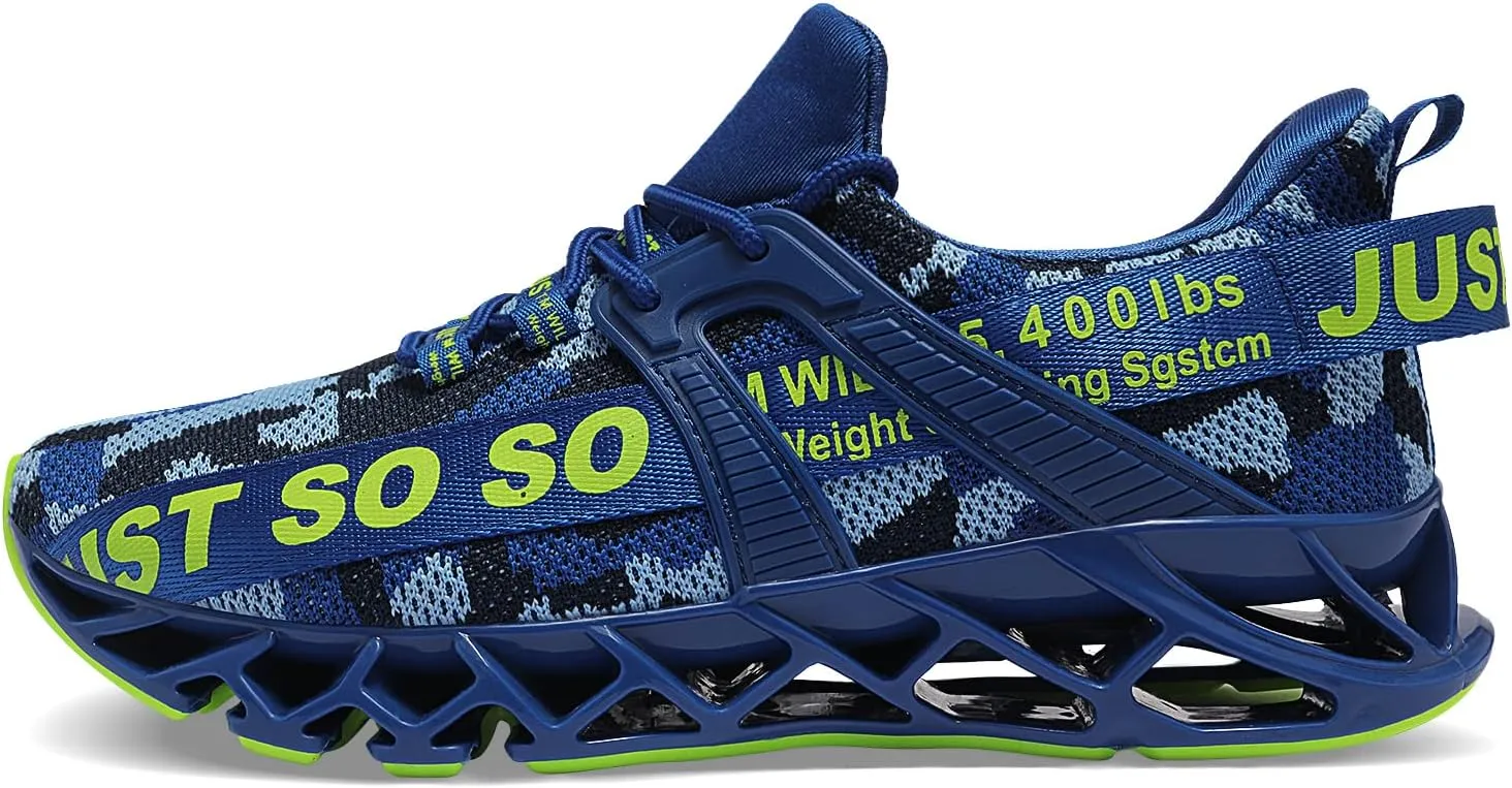 WONESION Mens Breathable Walking Tennis Running Shoes Blade Fashion Sneakers