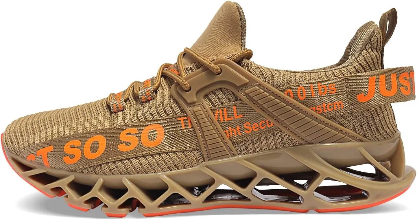 WONESION Mens Breathable Walking Tennis Running Shoes Blade Fashion Sneakers