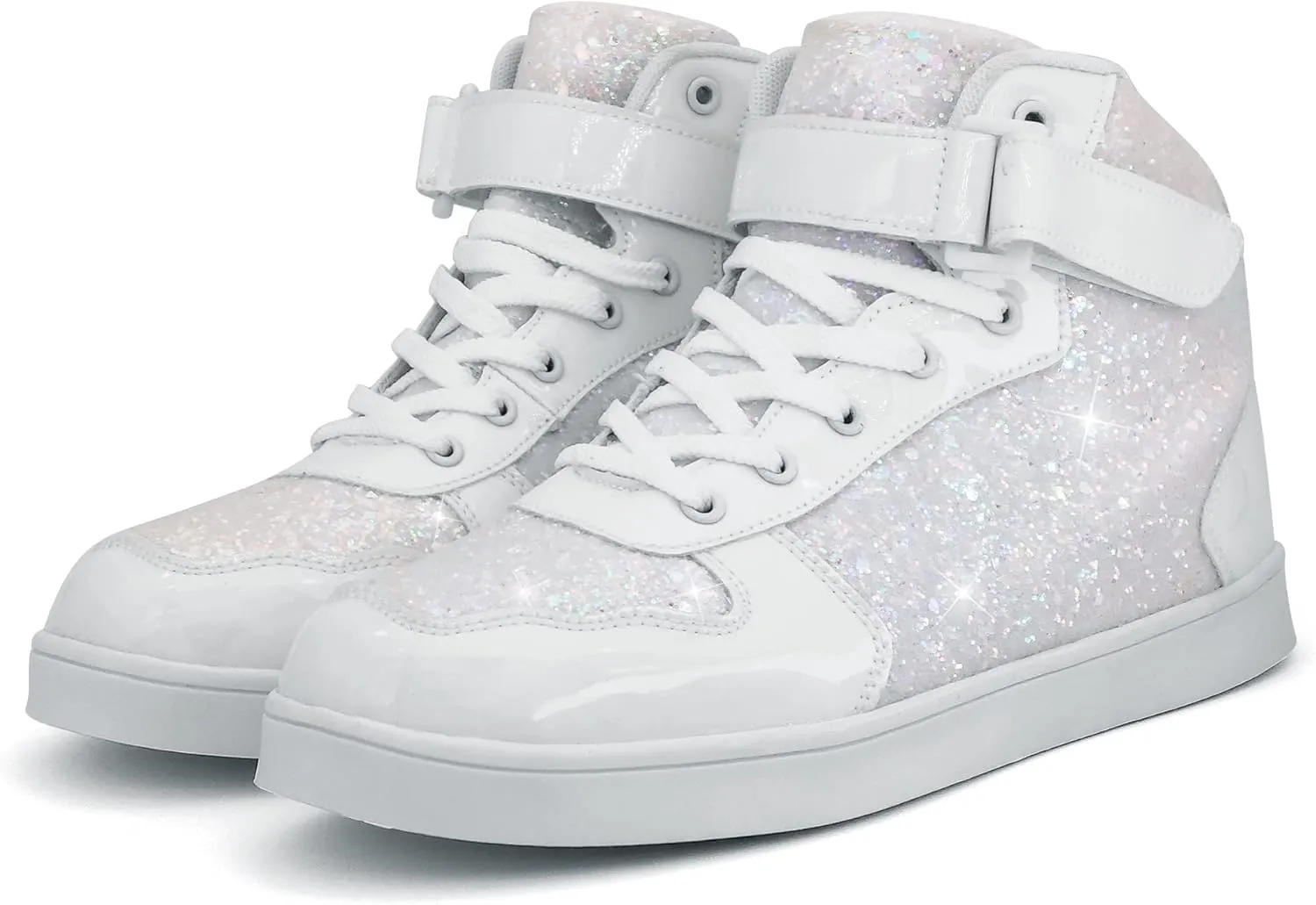 Wooowyet Glitter Shoes Kids High Top Sneakers for Boys Girls Gift Party Birthday Christmas Halloween
