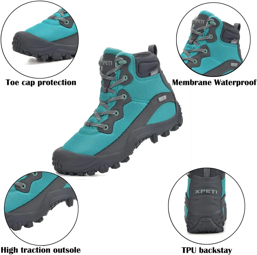XPETI Women's Dimo Mid Waterproof Outdoor Hiking Boot Non Slip