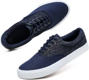 yageyan Men’s Low Top Canvas Walking Shoes Lace-up Fashion Sneakers Casual
