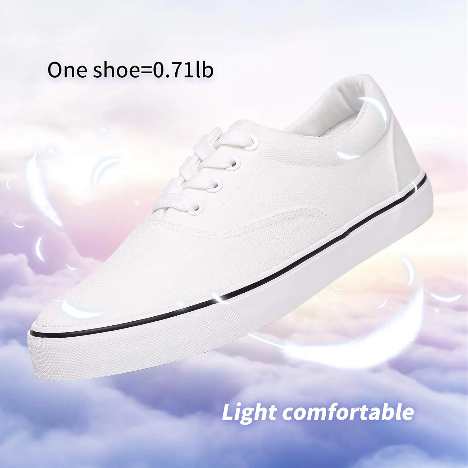yageyan Men’s Low Top Canvas Walking Shoes Lace-up Fashion Sneakers Casual