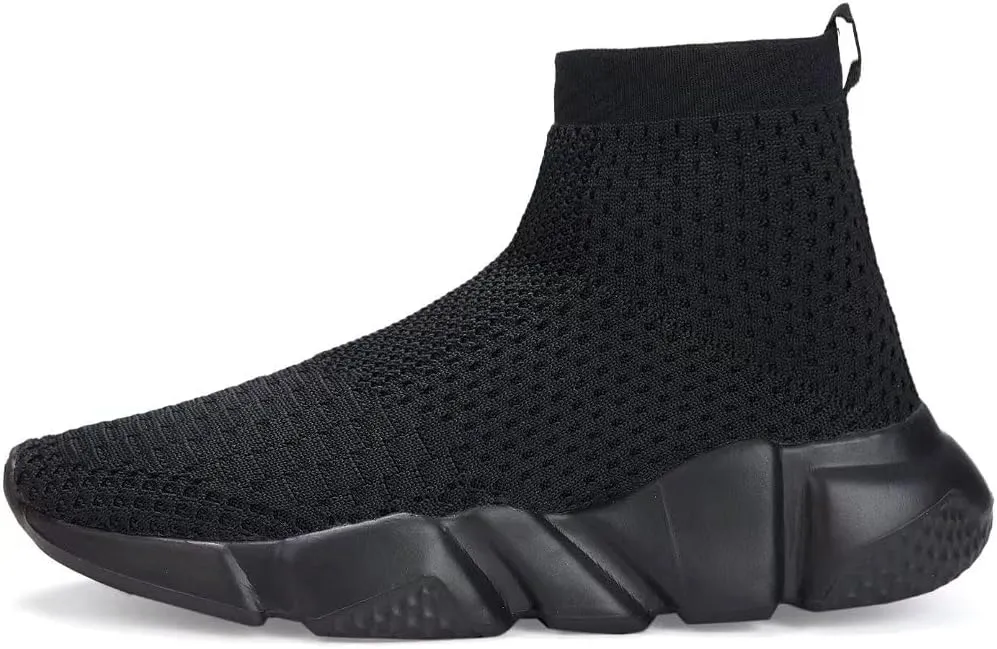 YAVY Kids Sneakers for Boys Tennis Shoes Girls Sock Sneakers for Kids Slip on Shoes Breathable high top Athletic Lightweight Walking Running Shoes