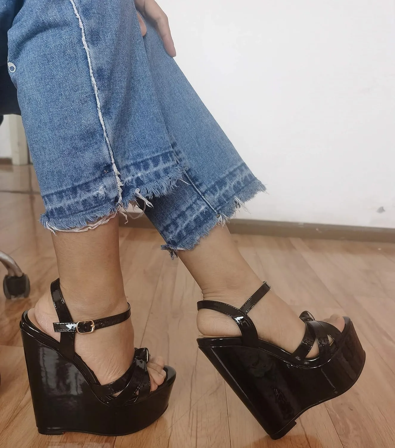 YODEKS Women's Platform Wedges|High Heel Wedge Sandals|Ankle Strap Open Toe Platform Heels