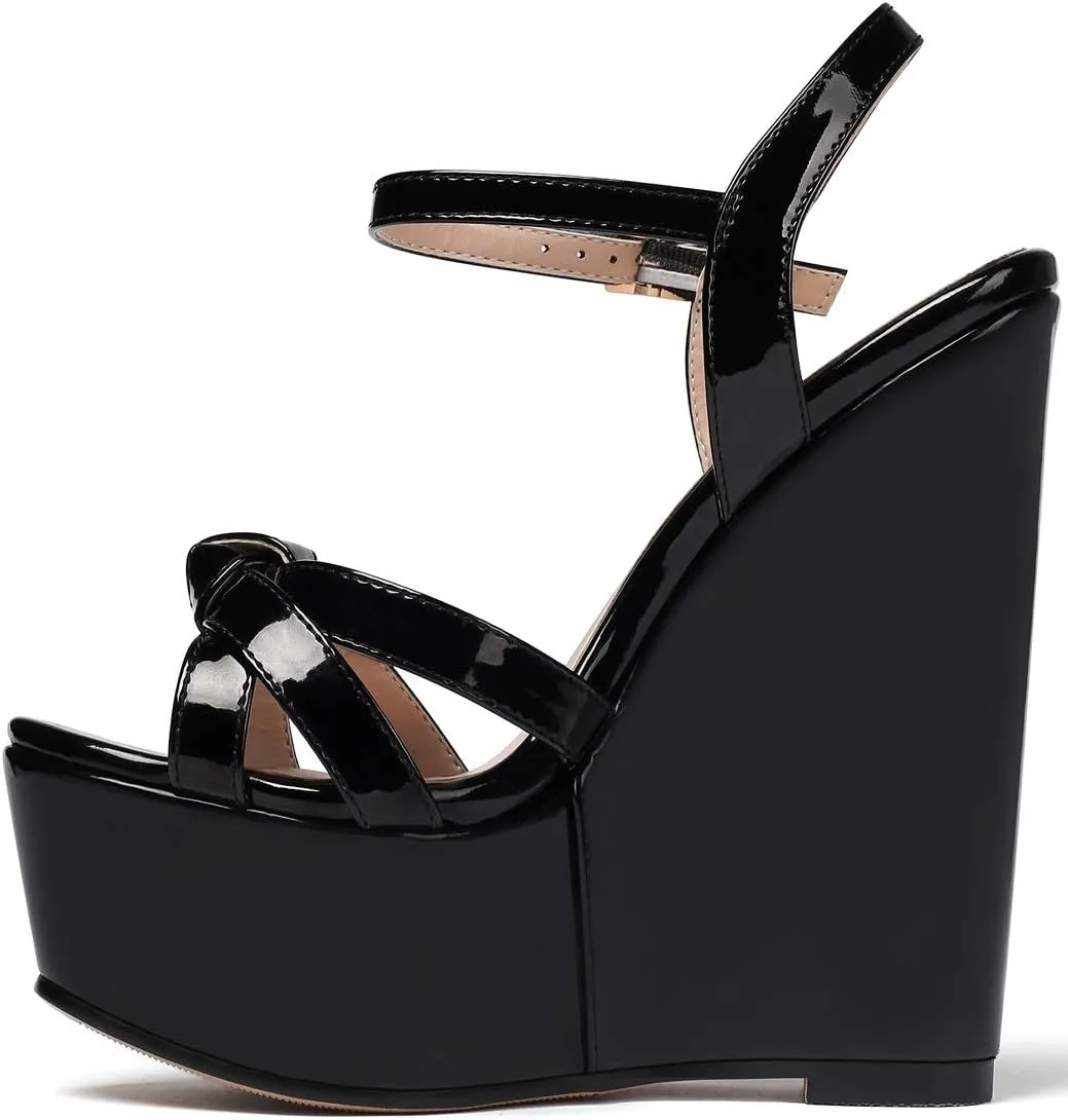 YODEKS Women's Platform Wedges|High Heel Wedge Sandals|Ankle Strap Open Toe Platform Heels