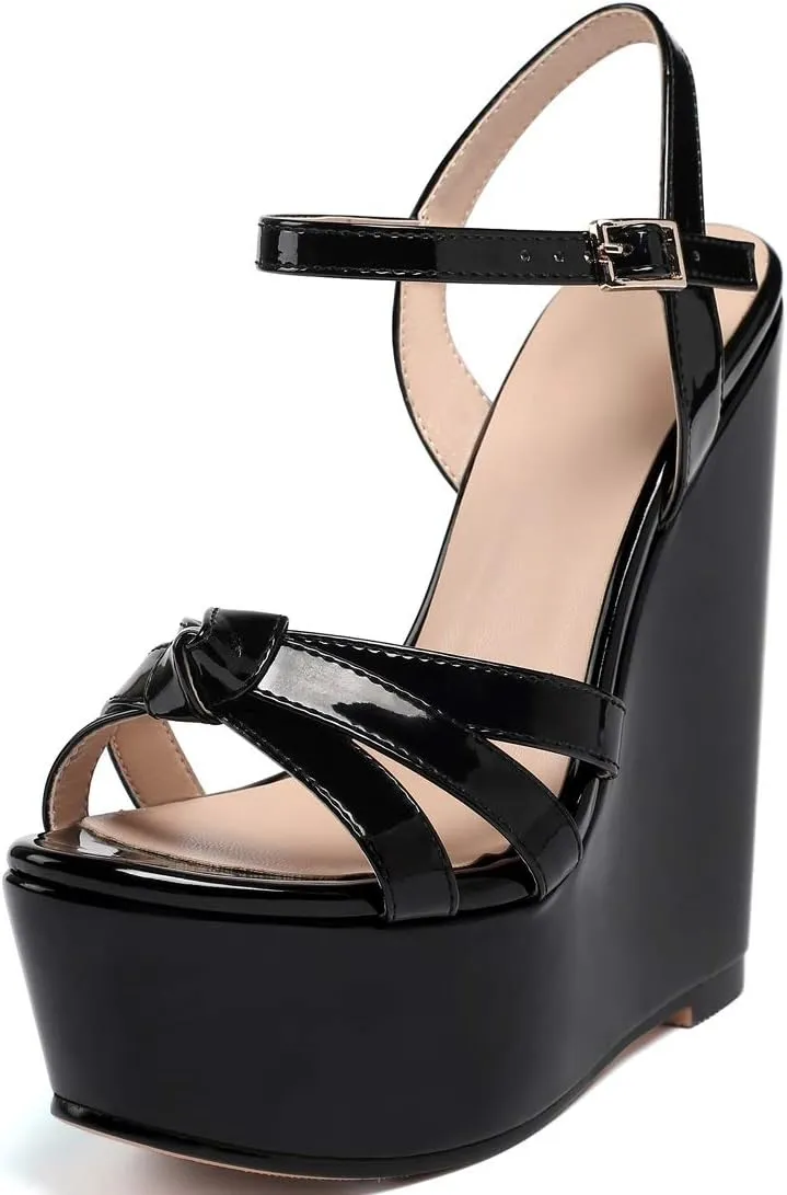 YODEKS Women's Platform Wedges|High Heel Wedge Sandals|Ankle Strap Open Toe Platform Heels
