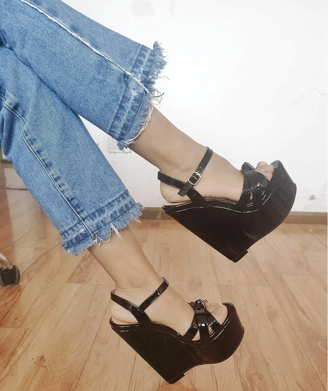 YODEKS Women's Platform Wedges|High Heel Wedge Sandals|Ankle Strap Open Toe Platform Heels
