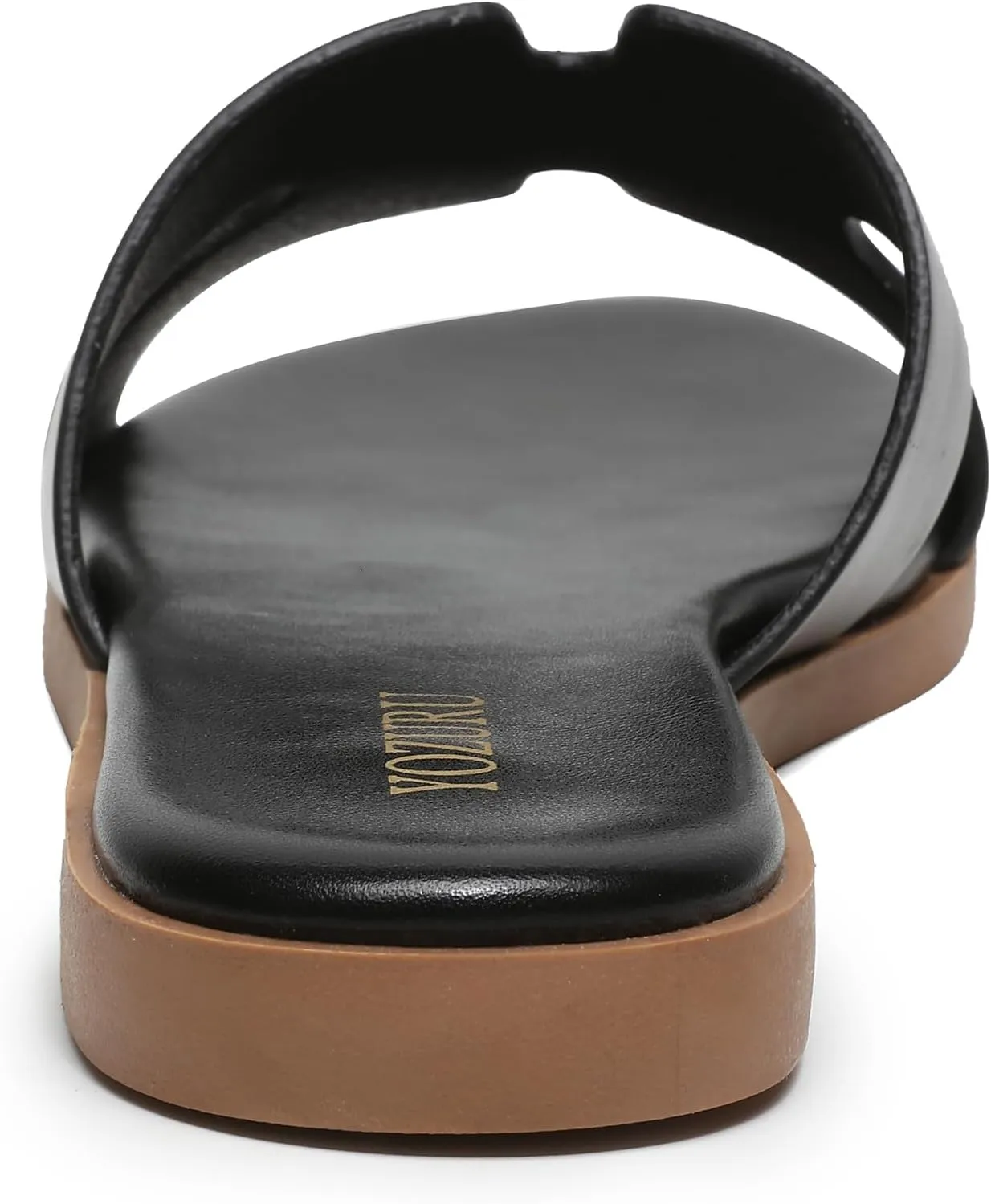 Yozuru Womens Flat Sandals Open Toe Dressy Summer Sandals Comfortable Casual Slip on Leather Slides Sandals for women