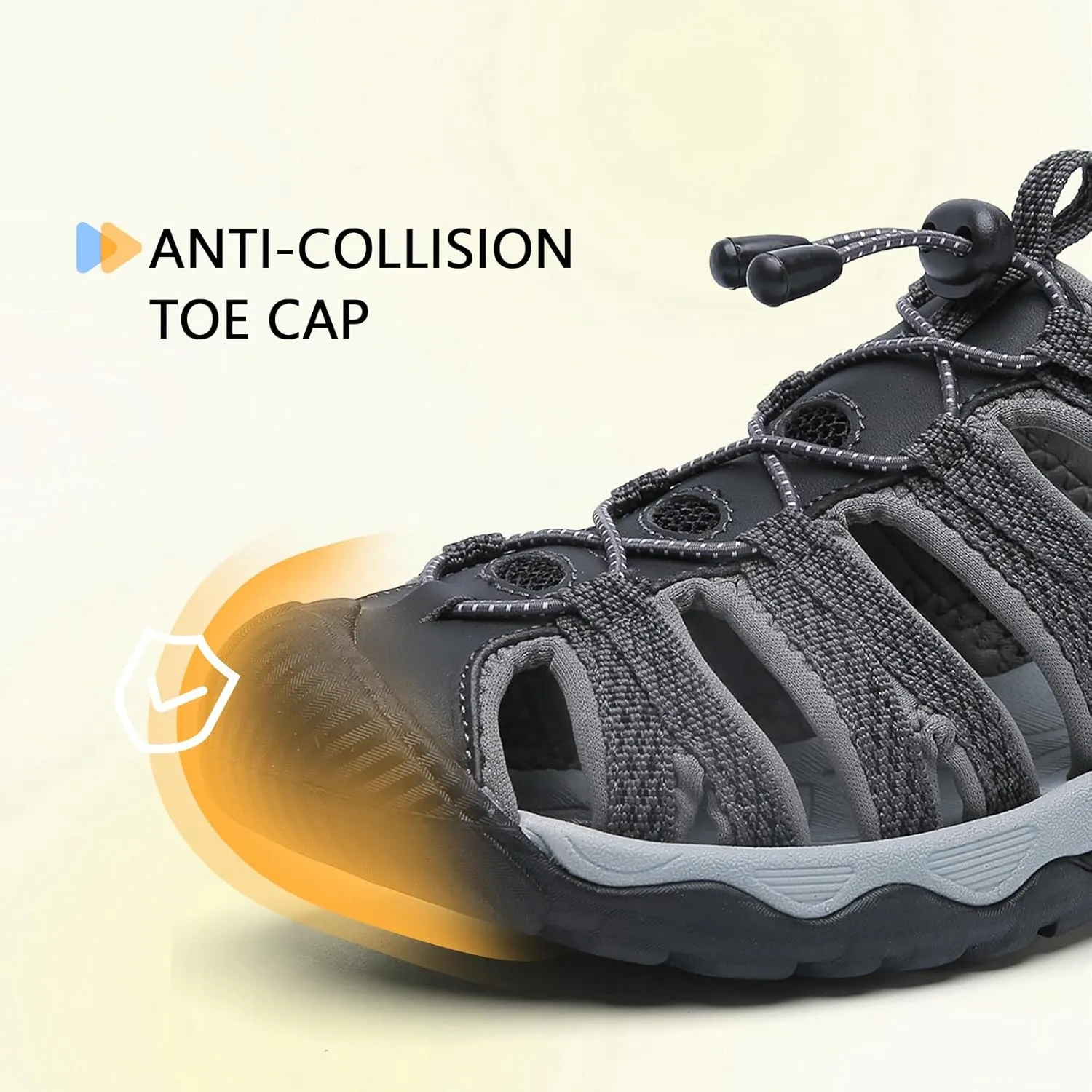 ziitop Womens Hiking Sandals Closed Toe Summer Outdoor Adventurous Beach Sandals Lace Adjustable Double Buckle Water Shoes