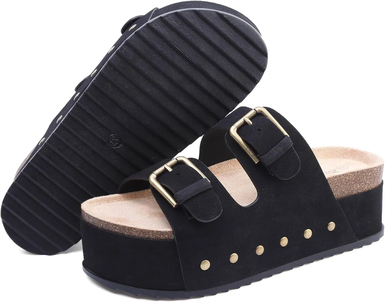 ziitop Womens Sandals Platform Sandals Women Comfortable Beach Essentials Memory Foam Slides for Women