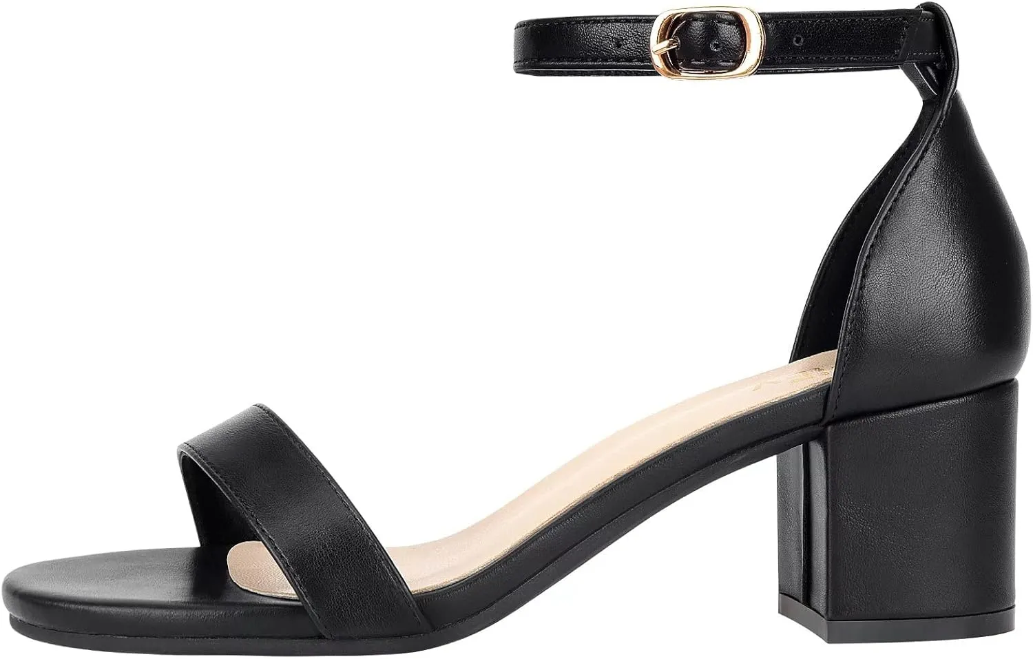 ZriEy Chunky Heels for Women Strappy Platform Sandals Open Toe Heeled Sandals Ankle Strap Adjustable Buckle Lucite Chunky High Heel Shoes